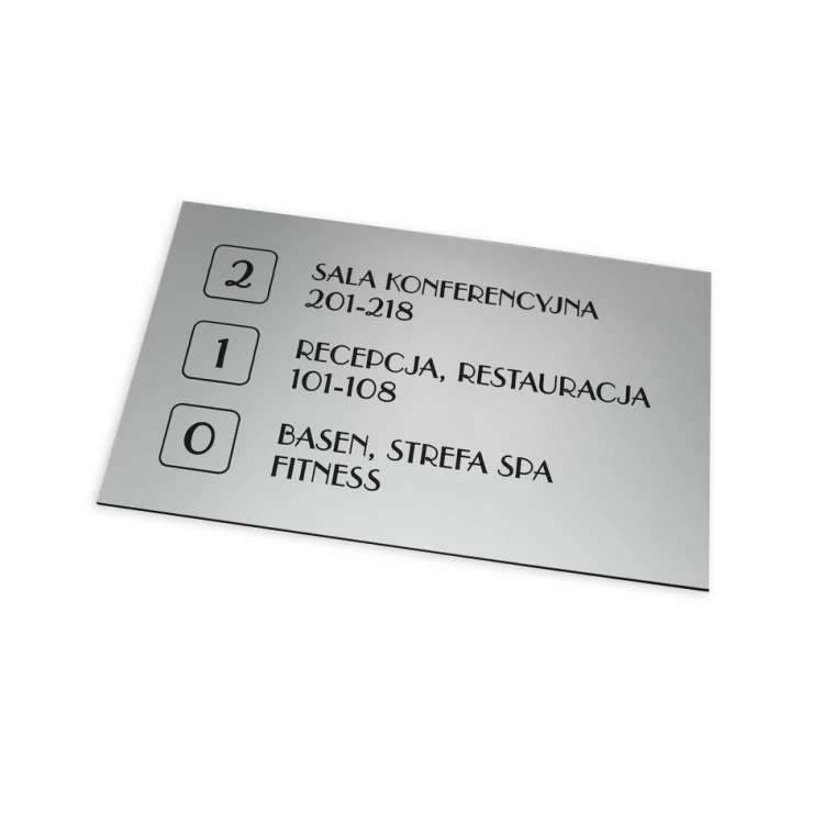 Schildsystem - grafische Gestaltung von Schildern und Plaketten für Hotel, Büro, Restaurant - SZ177