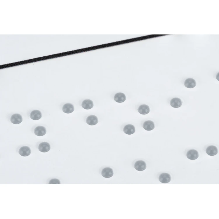 System von Braille-Tafeln für Gerichte - Abmessungen 200x100mm - Hartes PCW - TAB521