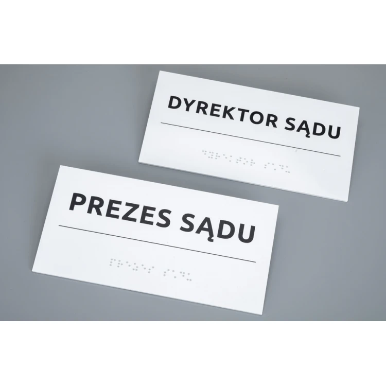 System von Braille-Tafeln für Gerichte - Abmessungen 200x100mm - Hartes PCW - TAB521