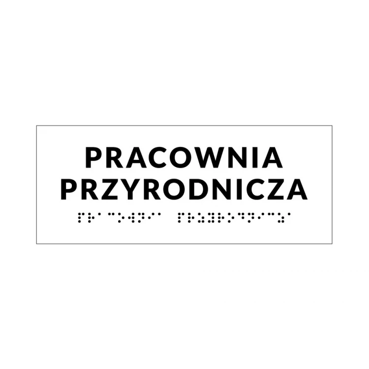 System von Braille-Tafeln für Schulen - Größe 200x80mm - Hartes PCW - DECO WHITE - TAB415