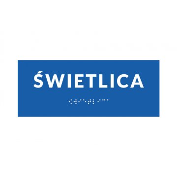 System von Braille-Tafeln für Schulen - Größe 200x80mm - Hartes PCW - DECO BLUE - TAB352