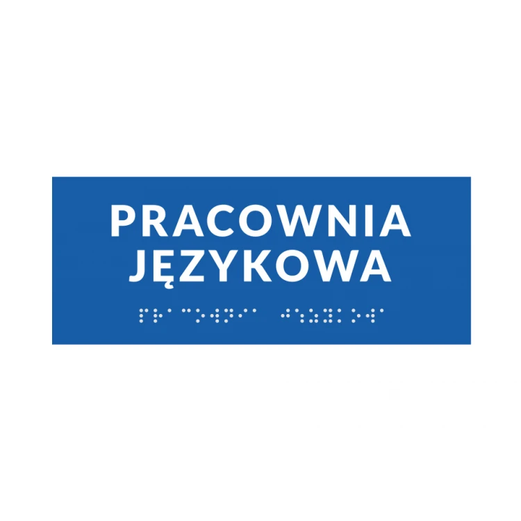 System von Braille-Tafeln für Schulen - Größe 200x80mm - Hartes PCW - DECO BLUE - TAB353