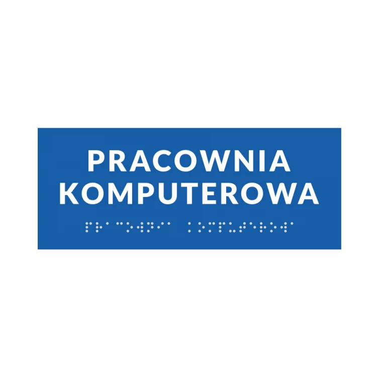 System von Braille-Tafeln für Schulen - Größe 200x80mm - Hartes PCW - DECO BLUE - TAB353