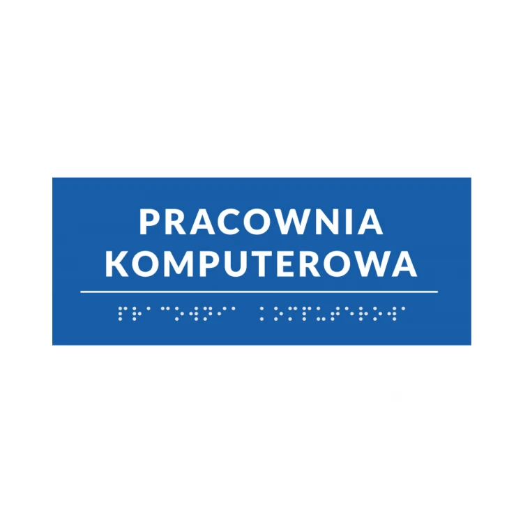 System von Braille-Tafeln für Schulen - Größe 200x80mm - Hartes PCW - DECO BLUE - TAB354