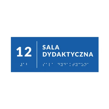 System von Braille-Tafeln für Schulen - Größe 200x80mm - Hartes PCW - DECO BLUE- TAB355