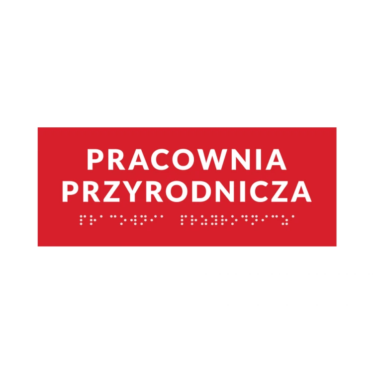 System von Braille-Tafeln für Schulen - Größe 200x80mm - Hartes PCW - DECO RED - TAB364
