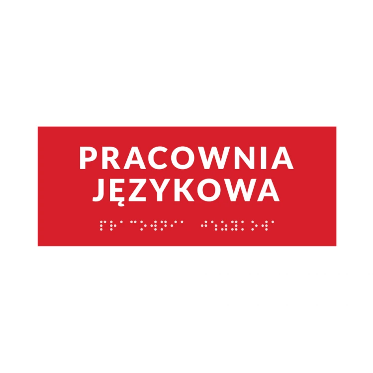 System von Braille-Tafeln für Schulen - Größe 200x80mm - Hartes PCW - DECO RED - TAB364