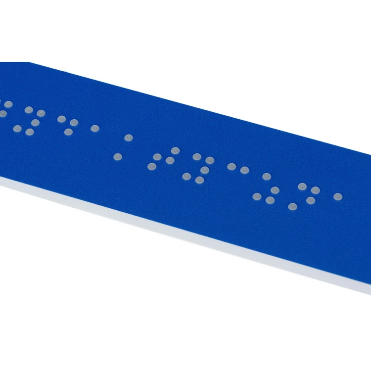 System von Braille-Tafeln für Schulen - Größe 200x80mm - Hartes PCW - DECO BLUE - TAB352