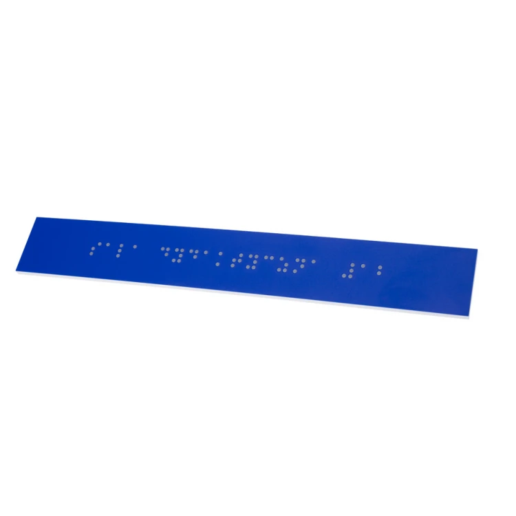 System von Braille-Tafeln für Schulen - Größe 200x28mm - Hartes PCW - DECO BLUE- TAB362