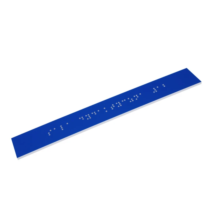 System von Braille-Tafeln für Schulen - Größe 200x28mm - Hartes PCW - DECO BLUE- TAB362