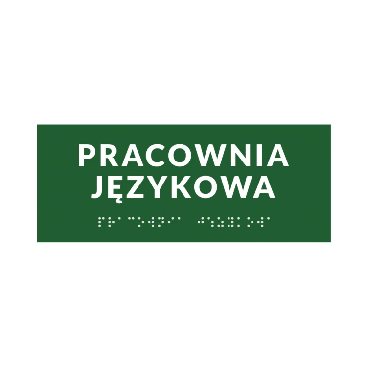 System von Braille-Tafeln für Schulen - Größe 200x80mm - Hartes PCW - DECO GREEN - TAB375