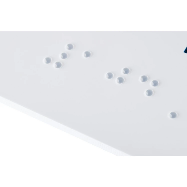 System von Brailleschrift-Tafeln für Hochschulen - WC - Größe 295x100mm - Hartes PVC - TAB420
