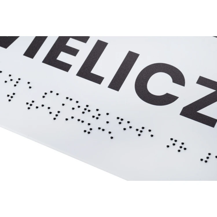 System von Braille-Tafeln für Schulen - Größe 350x300mm - Hartes PCW - DECO WHITE - TAB398