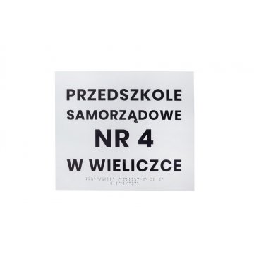 System von Braille-Tafeln für Schulen - Größe 350x300mm - Hartes PCW - DECO WHITE - TAB398