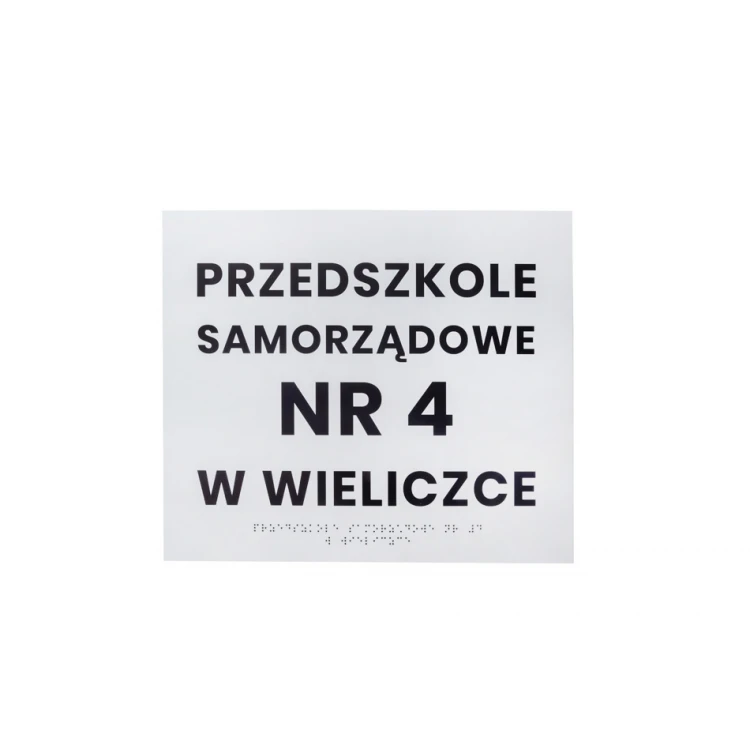 System von Braille-Tafeln für Schulen - Größe 350x300mm - Hartes PCW - DECO WHITE - TAB398