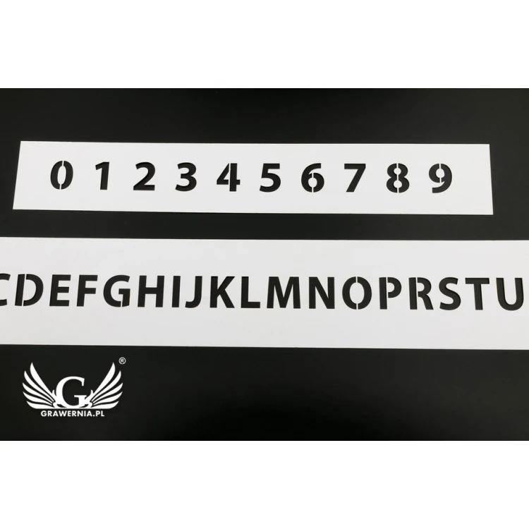 Schablonenset zum Malen - Zahlen oder Buchstaben - Zeichenhöhe: 30mm - SM002