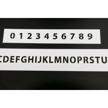 Schablonenset zum Malen - Zahlen oder Buchstaben - Zeichenhöhe: 30mm - SM002