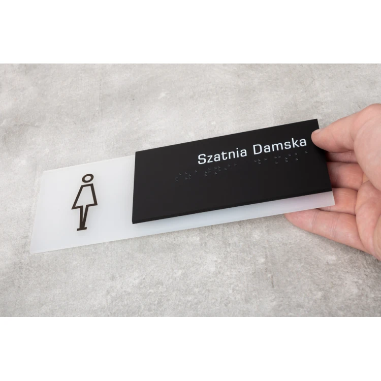 Rauchen verboten - Schild mit Braille-Schrift - gefrostetes Acryl und ADA Abmessungen 200x75mm - NORD - TAB325