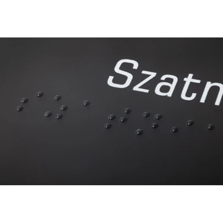 Rauchen verboten - Schild mit Braille-Schrift - gefrostetes Acryl und ADA Abmessungen 200x75mm - NORD - TAB325