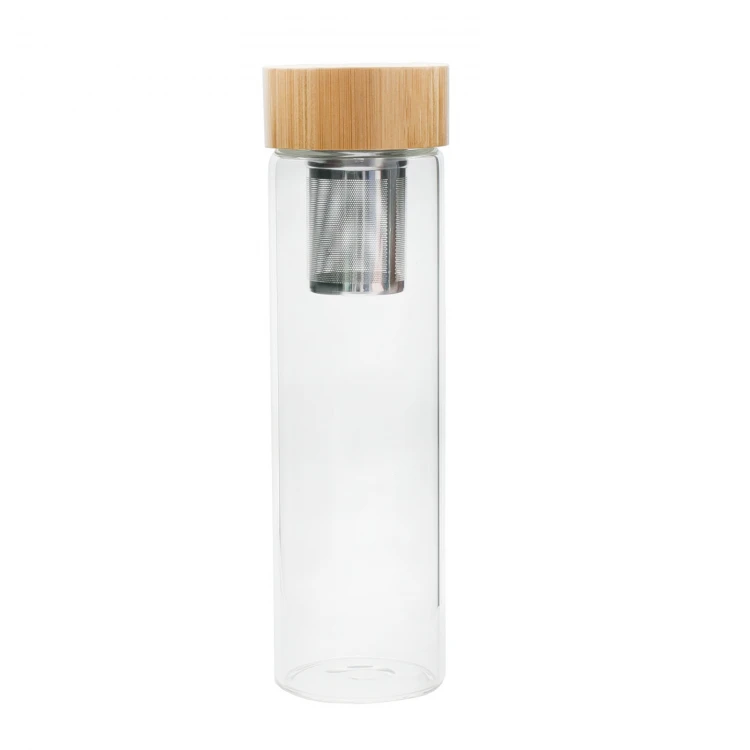 Glasflasche mit Teekanne und Gravur auf dem Deckel - Porto - 600ml - BUT012