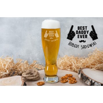 Bierglas mit Gravur - Bester Papa aller Zeiten - SP011