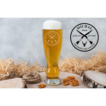 Bierglas mit Gravur für den Jäger - SP009