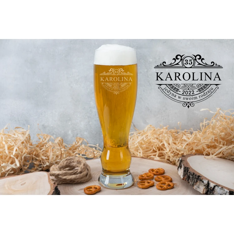 Bierglas mit Gravur für Frauen - Einzigartig in ihrer Art - SP026