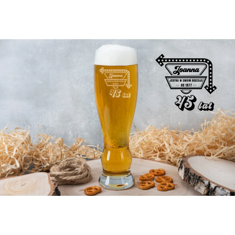 Bierglas mit Gravur für Frauen - Einzigartig in ihrer Art - SP030