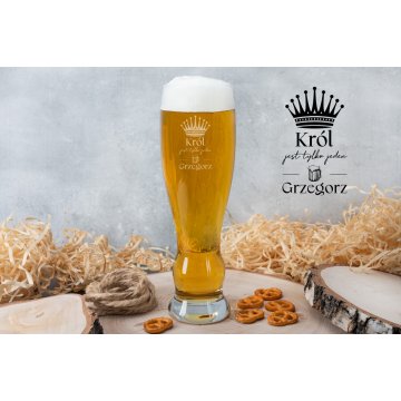 Bierglas mit Gravur - Es gibt nur einen König - SP002