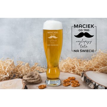 Bierglas mit Gravur - Bester Vater der Welt - SP003
