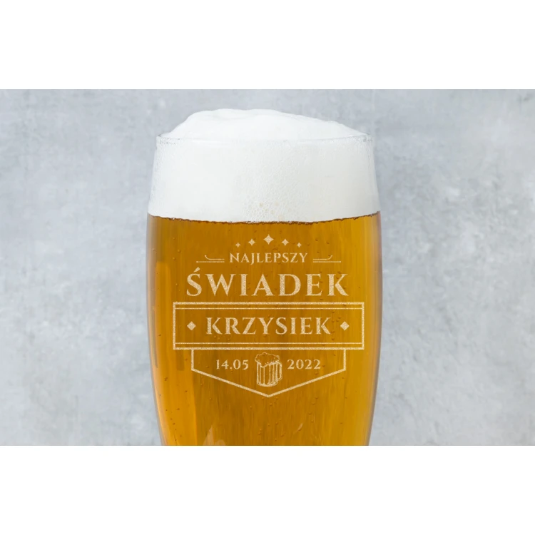 Bierglas mit Gravur - Bester Zeuge - SP020