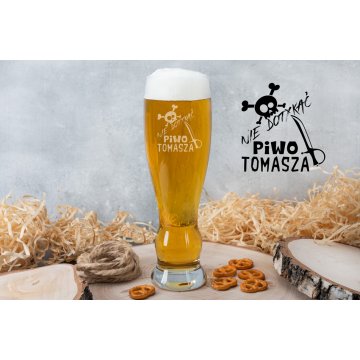 Bierglas mit Gravur - Nicht berühren - SP022