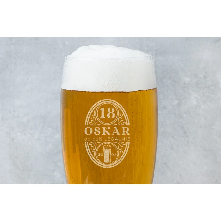 Bierglas mit Gravur - 18. Geburtstagsgeschenk - SP006