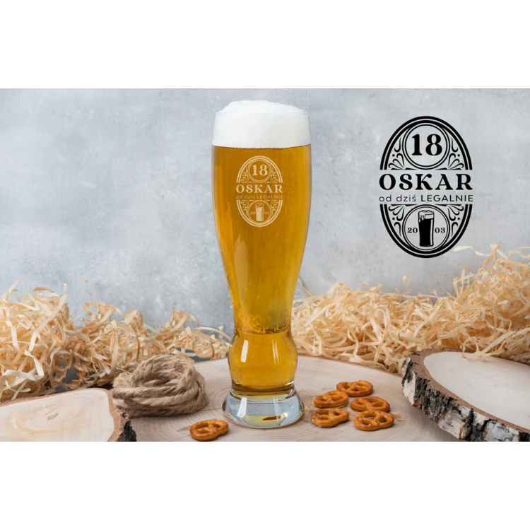 Bierglas mit Gravur - 18. Geburtstagsgeschenk - SP006