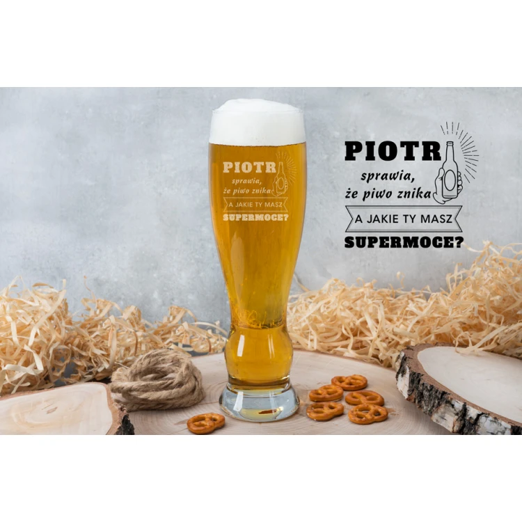 Bierglas mit Gravur - Superkraft - SP023