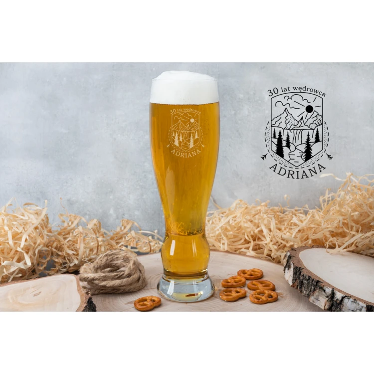 Bierglas mit Gravur - Wanderer - SP038