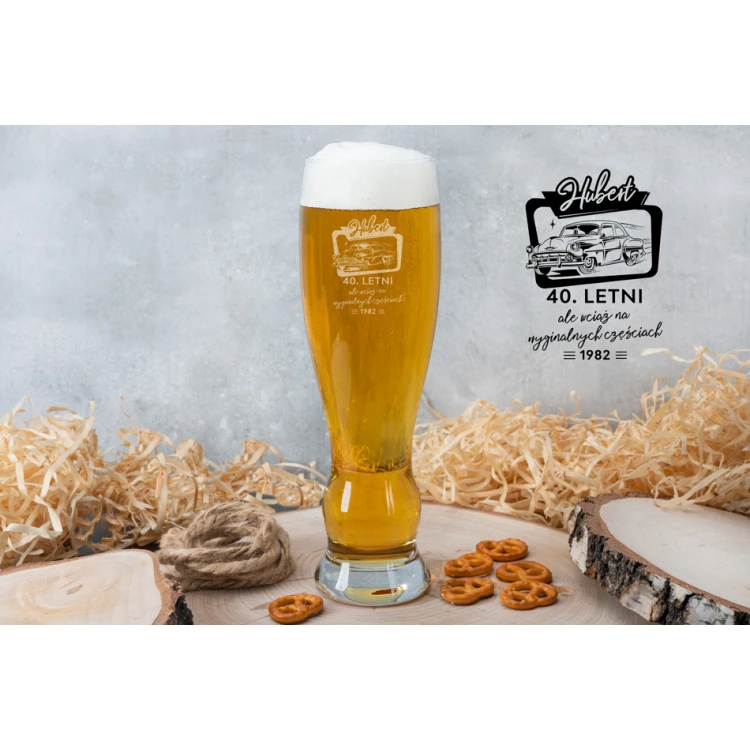 Bierglas mit Gravur - Immer auf Achse - SP042