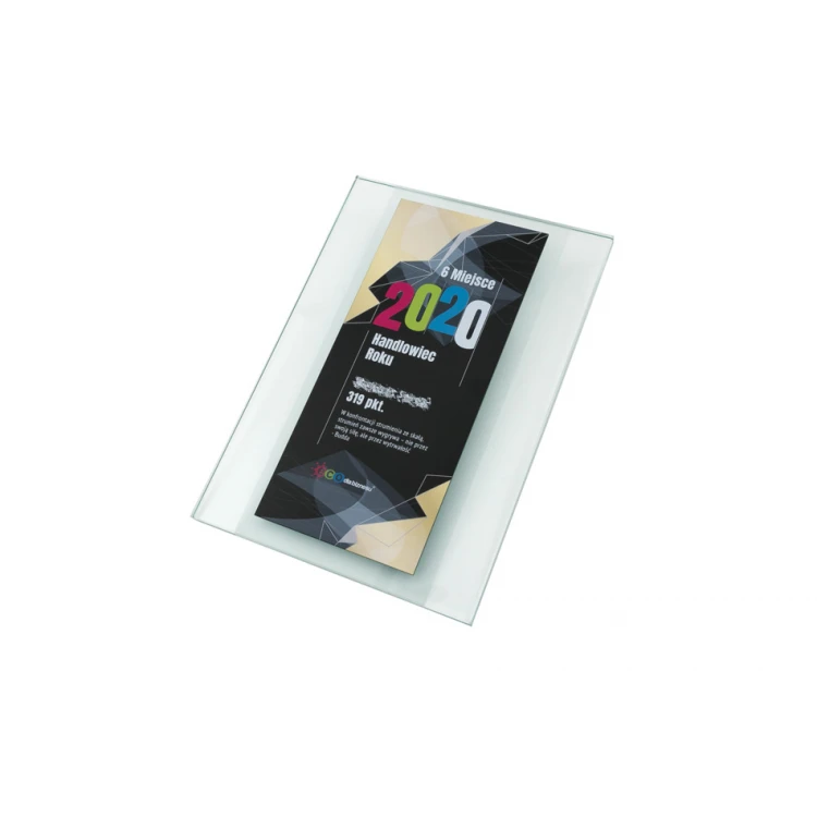 Glas Anerkennungsurkunde - Digitaler UV-Druck - DUV056