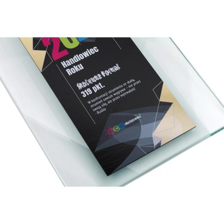 Glas Anerkennungsurkunde - Digitaler UV-Druck - DUV056