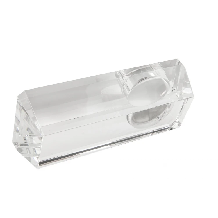 Glaspapiergewicht mit Uhr Roger - beliebige Gravur - PK001