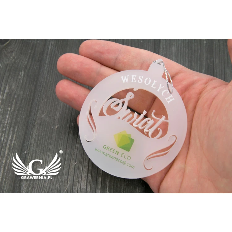 Gefrostete Kugeln mit beliebigem UV-Druck - Größe 70x80mm - Frohe Weihnachten - BDR016