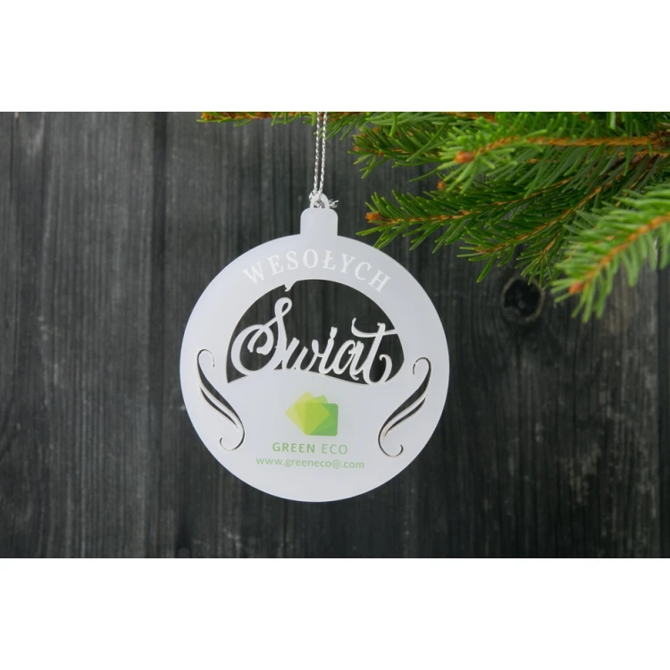 Gefrostete Kugeln mit beliebigem UV-Druck - Größe 70x80mm - Frohe Weihnachten - BDR016