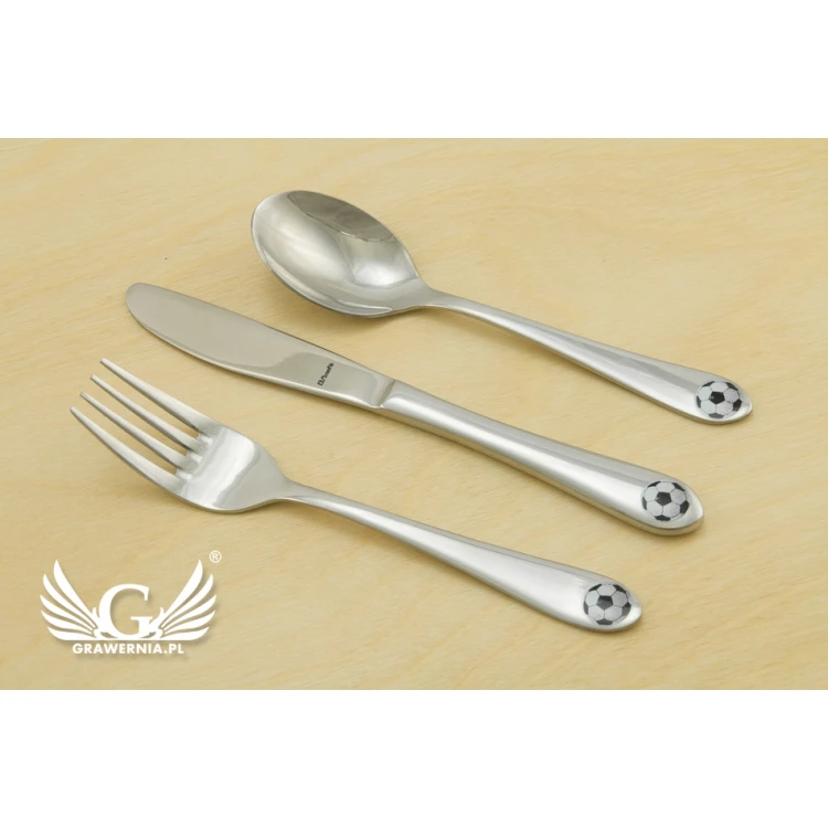 Amefa Footie Besteck mit Gravur - 3-teiliges Set für Kinder - ZSZ013