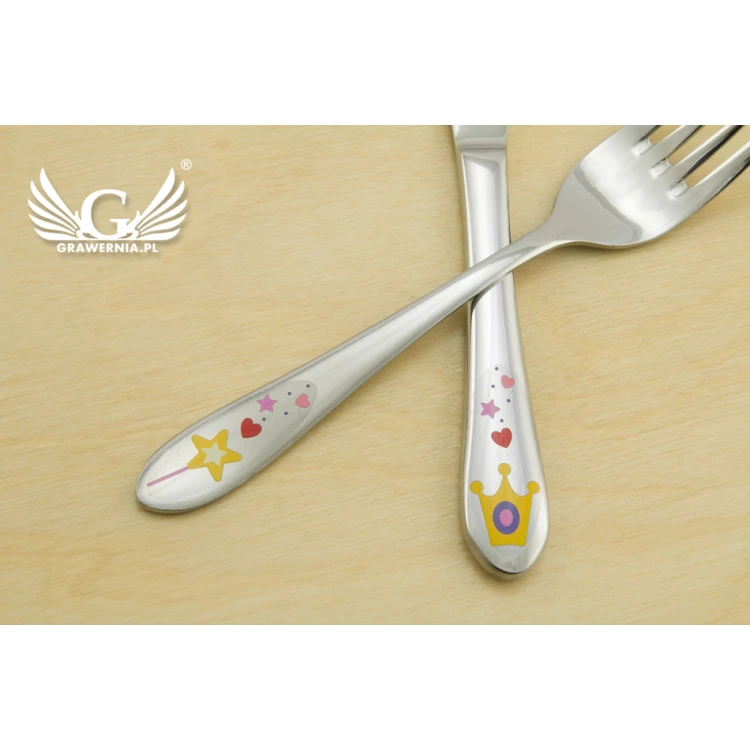 Amefa Princess Besteck mit Gravur - 3-teiliges Kinder-Set - ZSZ012