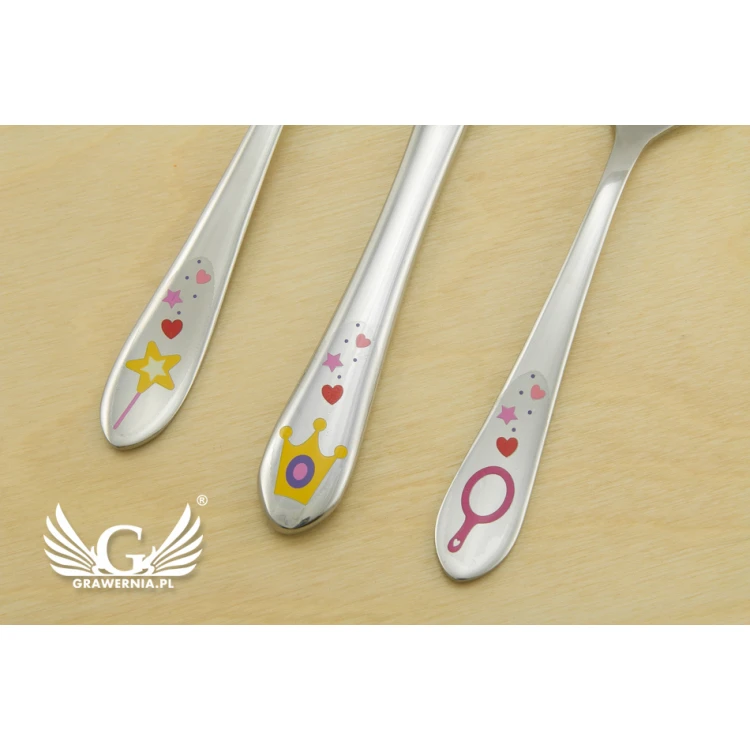 Amefa Princess Besteck mit Gravur - 3-teiliges Kinder-Set - ZSZ012