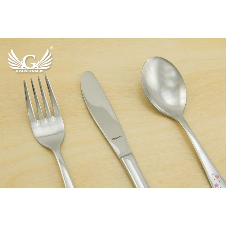 Amefa Princess Besteck mit Gravur - 3-teiliges Kinder-Set - ZSZ012