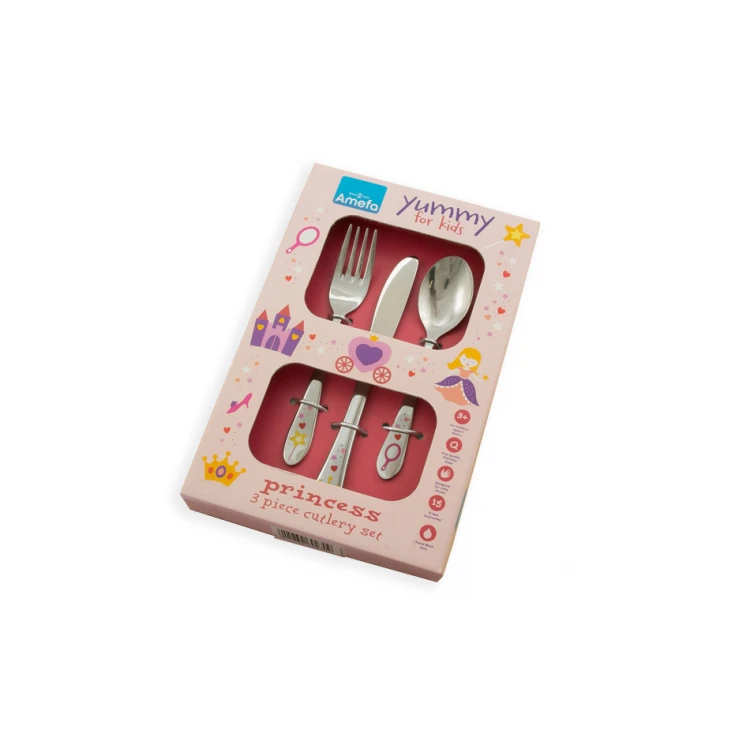 Amefa Princess Besteck mit Gravur - 3-teiliges Kinder-Set - ZSZ012