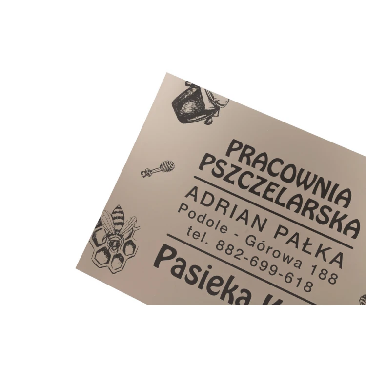 Firmenschild - Cappuccino - Texturen - Größe 700x500mm - Lasergravur - SZ155