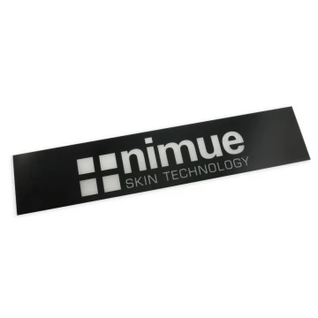 Firmenschild schwarz mit transparentem Logo - SZ090 - Abmessungen 623x130mm