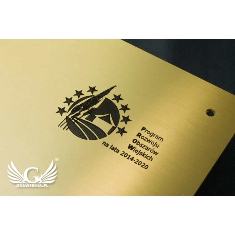 Firmenschild - gebürstetes und lackiertes Messing - geschwärzte Gravur - Abm. 297x210 (A4)